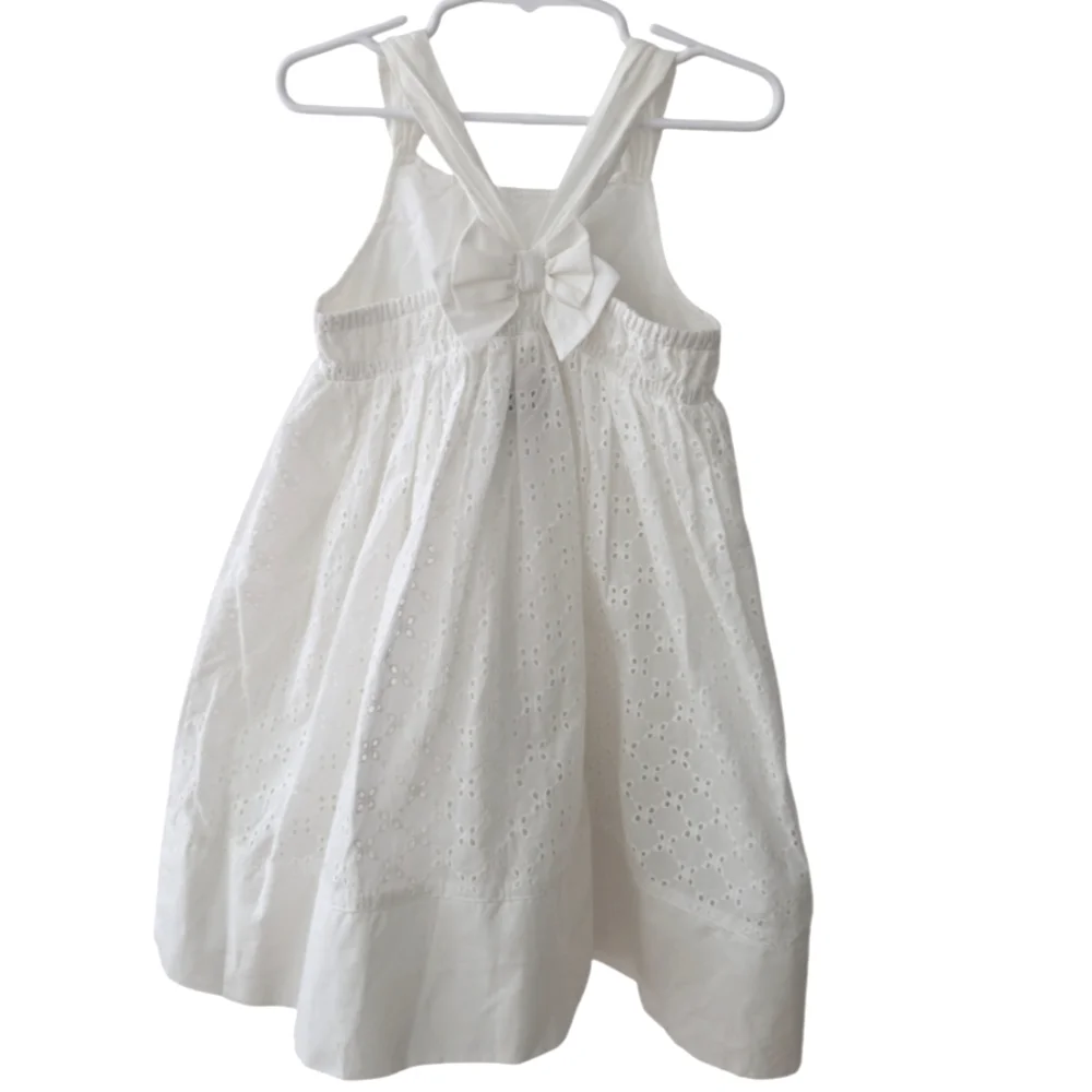 NWT Gymboree Embroidery Girls White Dress Sleeveless Cotton Size 4T